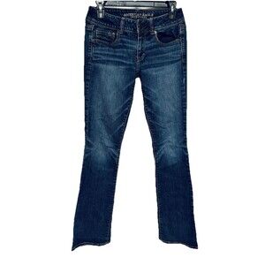 American Eagle Jeans Women 4 R Boot Cut Kick Low Rise Stretch 27x31